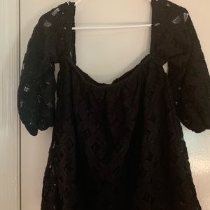 Black off the shoulder top